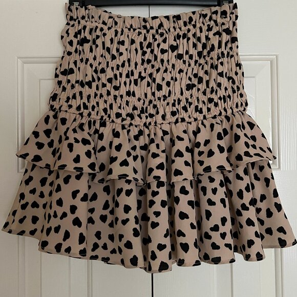 English Factory Ruffled Heart Mini Skirt Size XS - Picture 1 of 3